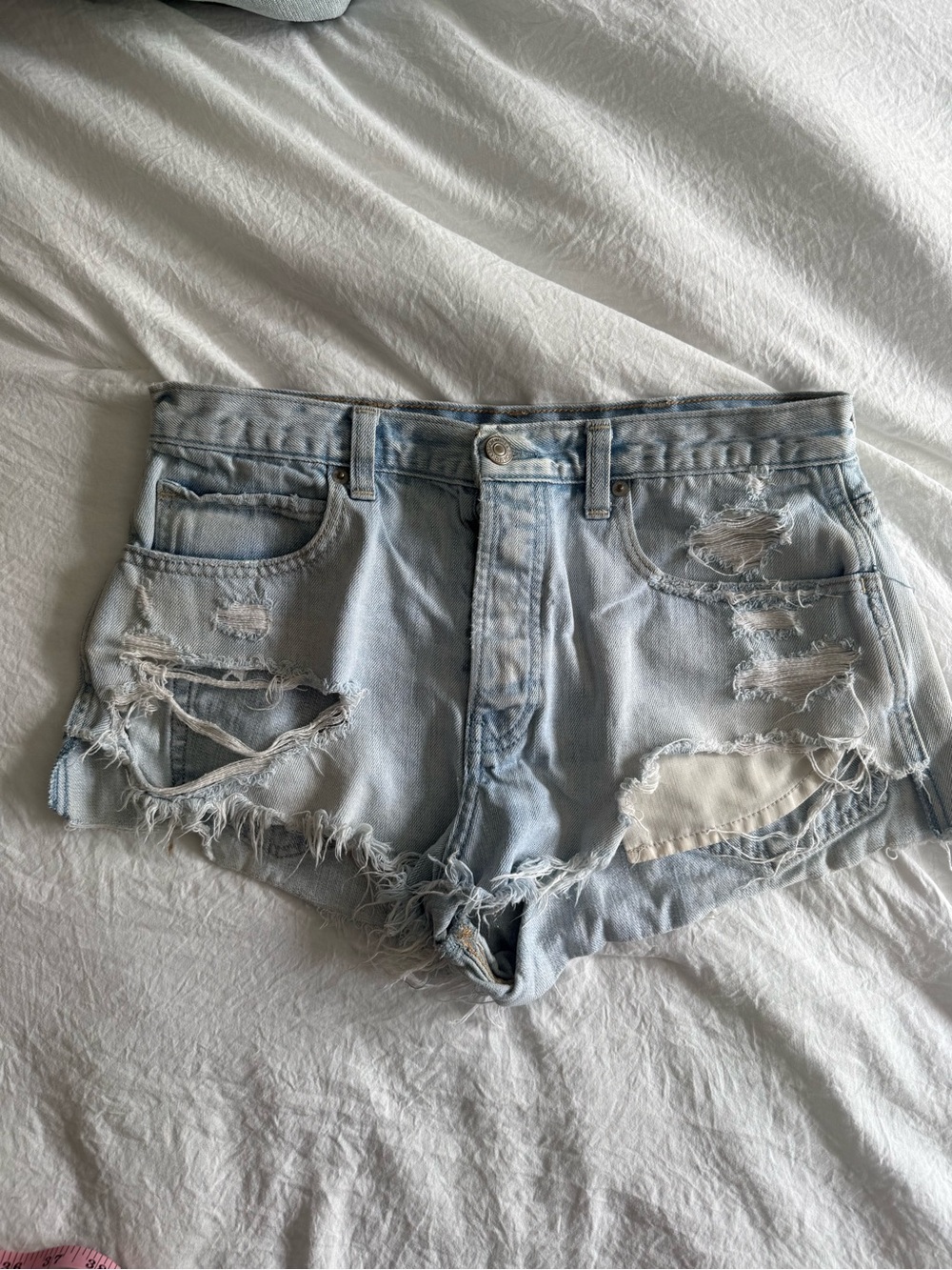 Abercrombie & Fitch Light Wash Vintage 2000’s Denim Shorts | 8/29W